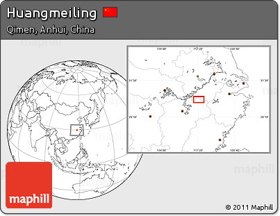 Blank Location Map of Huangmeiling