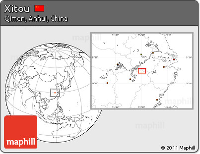 Blank Location Map of Xitou