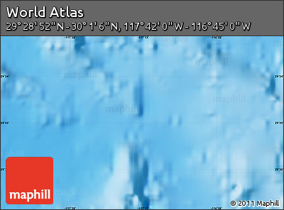 Physical Map of the Area around 29° 44' 59" N, 117° 13' 29" W