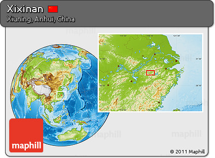 Physical Location Map of Xixinan