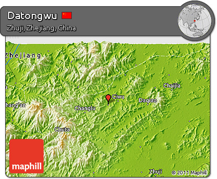 Physical 3D Map of Datongwu