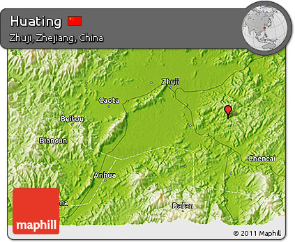 Physical 3D Map of Huating