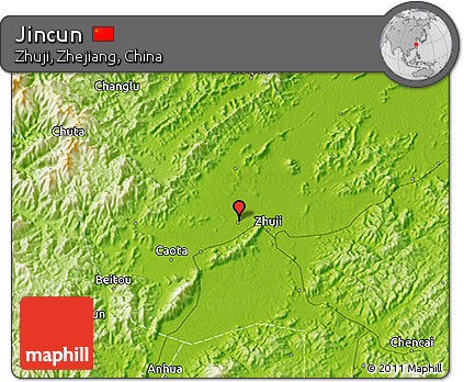 Physical 3D Map of Jincun