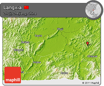 Physical 3D Map of Langxia