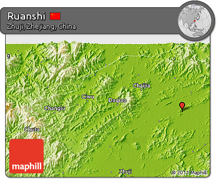 Physical 3D Map of Ruanshi
