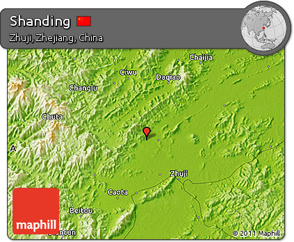Physical 3D Map of Shanding