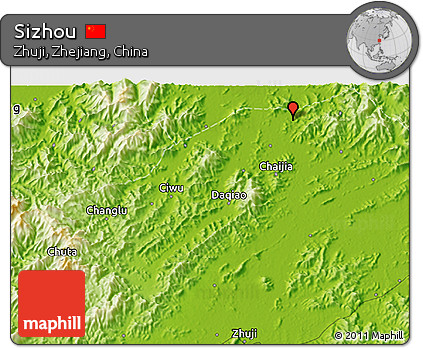Physical 3D Map of Sizhou