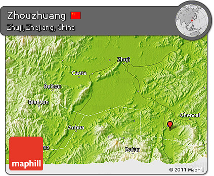 Physical 3D Map of Zhouzhuang