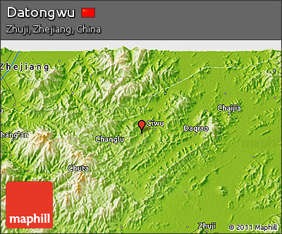 Physical 3D Map of Datongwu