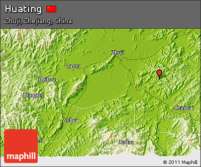 Physical 3D Map of Huating