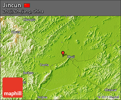 Physical 3D Map of Jincun