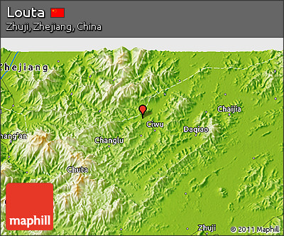 Physical 3D Map of Louta