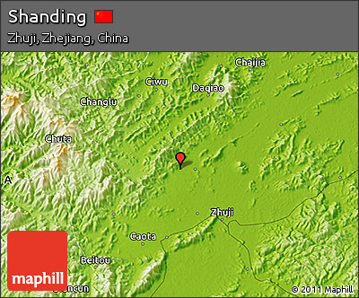 Physical 3D Map of Shanding