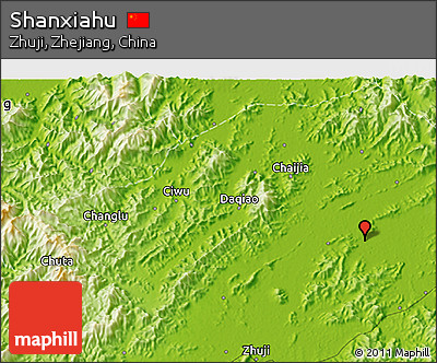 Physical 3D Map of Shanxiahu