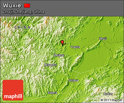 Physical 3D Map of Wuxie