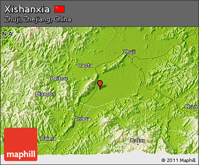 Physical 3D Map of Xishanxia