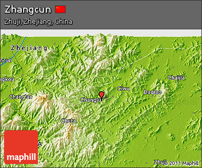 Physical 3D Map of Zhangcun