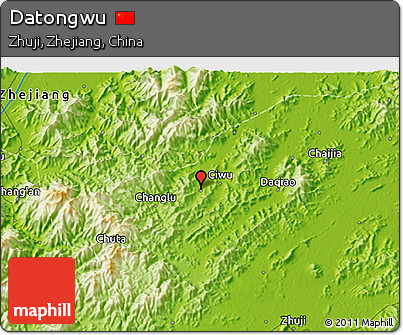 Physical 3D Map of Datongwu