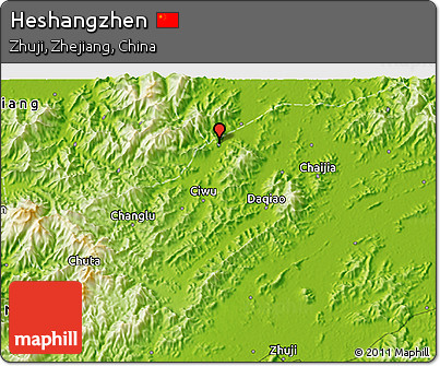 Physical 3D Map of Heshangzhen