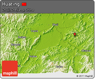 Physical 3D Map of Huating