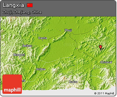 Physical 3D Map of Langxia