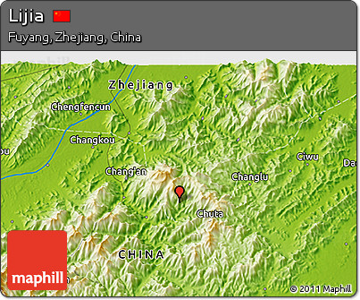 Physical 3D Map of Lijia
