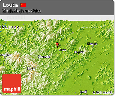 Physical 3D Map of Louta