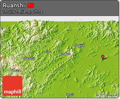 Physical 3D Map of Ruanshi