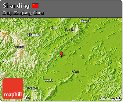 Physical 3D Map of Shanding