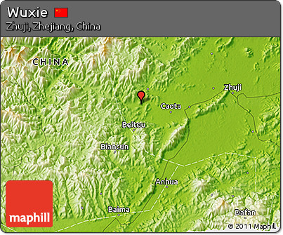 Physical 3D Map of Wuxie