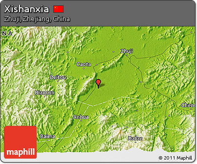 Physical 3D Map of Xishanxia