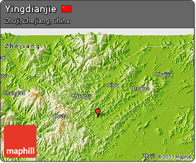 Physical 3D Map of Yingdianjie