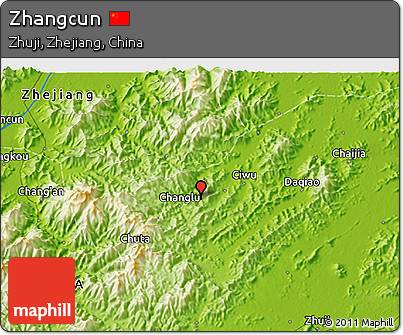 Physical 3D Map of Zhangcun