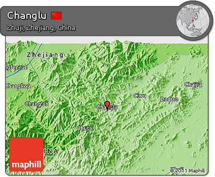 Political 3D Map of Changlu