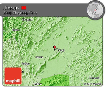 Political 3D Map of Jincun
