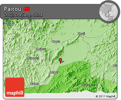 Political 3D Map of Paitou