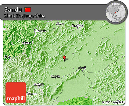 Political 3D Map of Sandu