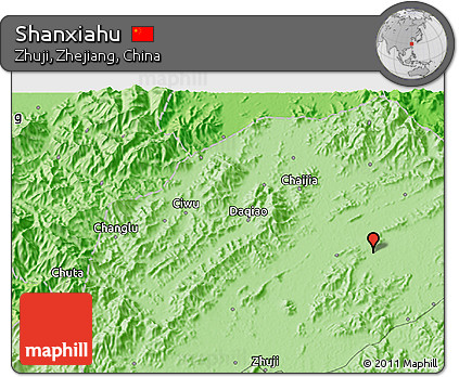 Political 3D Map of Shanxiahu