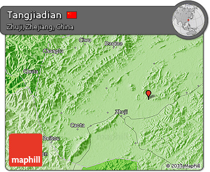 Political 3D Map of Tangjiadian