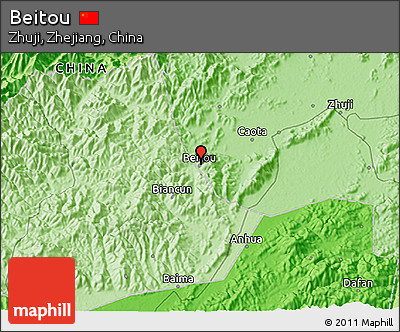 Political 3D Map of Beitou