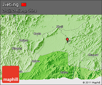 Political 3D Map of Jieting