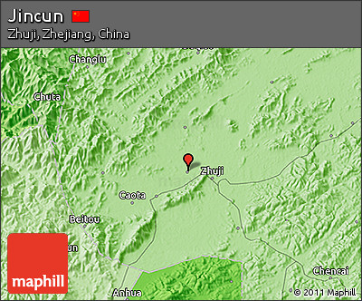 Political 3D Map of Jincun