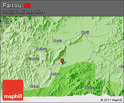 Political 3D Map of Paitou