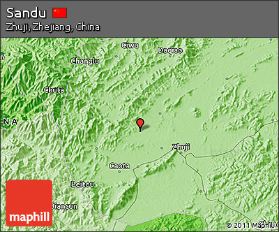 Political 3D Map of Sandu
