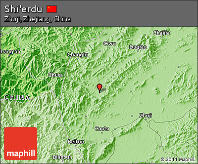Political 3D Map of Shi'erdu