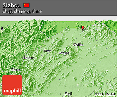 Political 3D Map of Sizhou