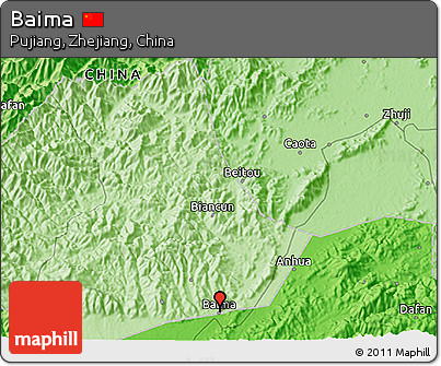 Political 3D Map of Baima