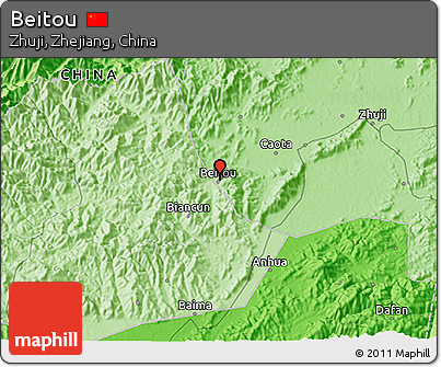 Political 3D Map of Beitou