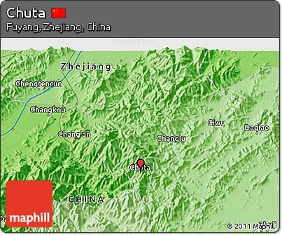 Political 3D Map of Chuta
