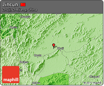 Political 3D Map of Jincun